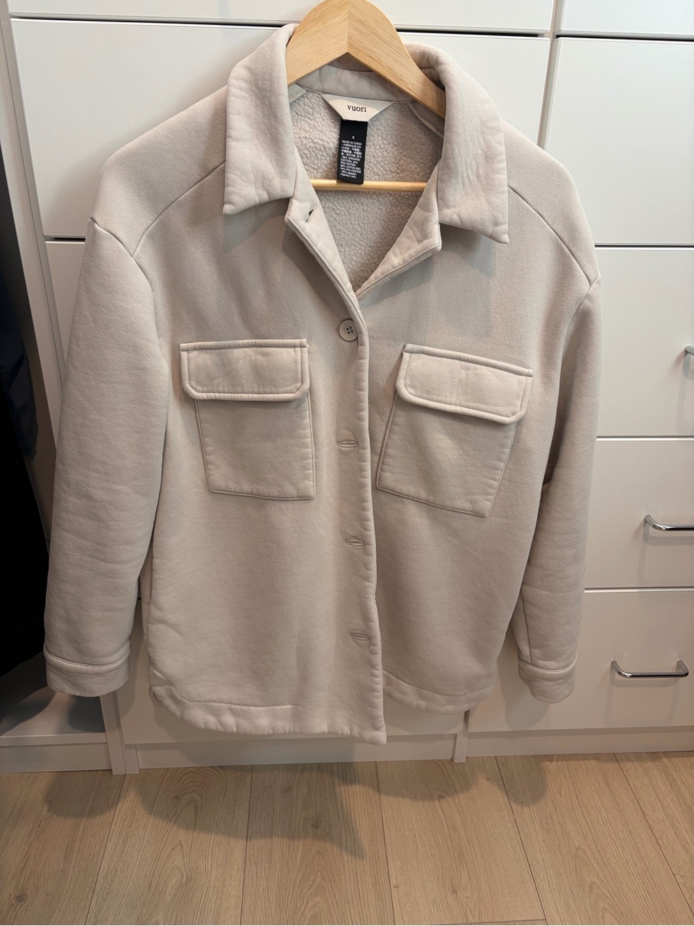 Vuori Cream Utility Shacket Jacket